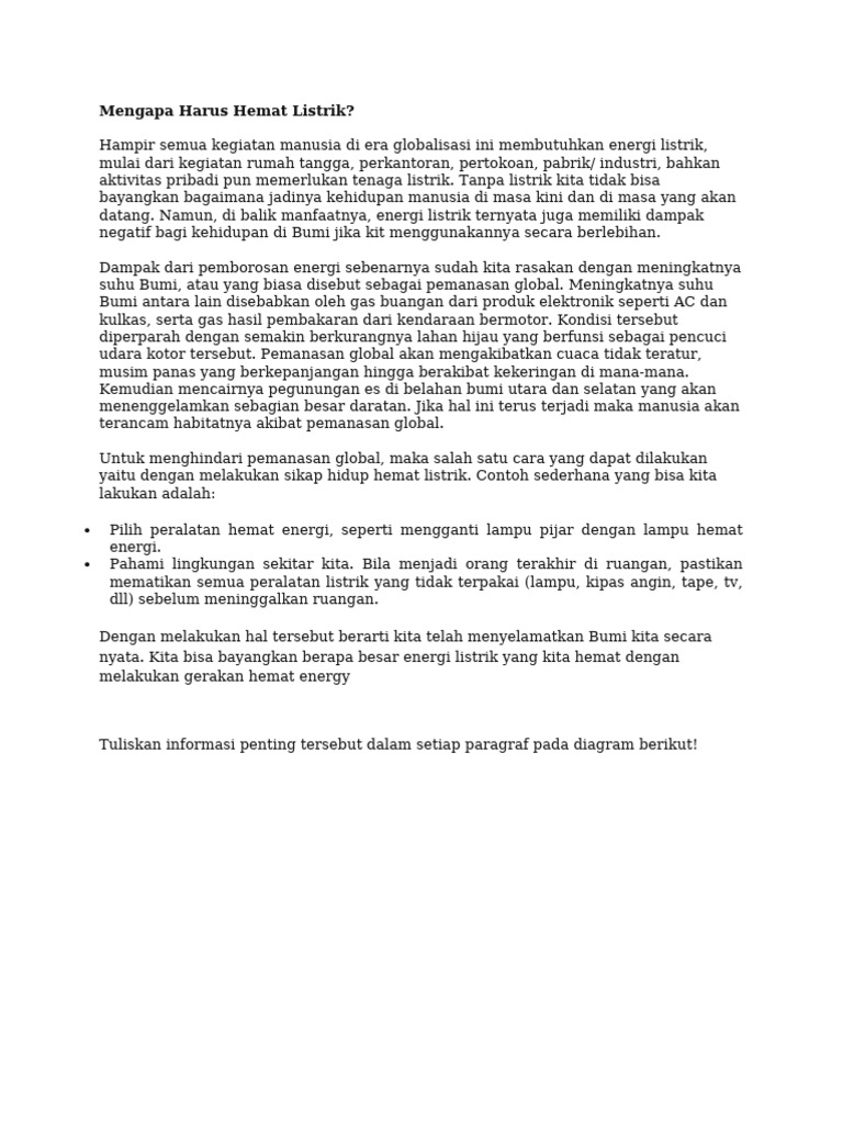 Pentingnya Hemat Energi Listrik | PDF