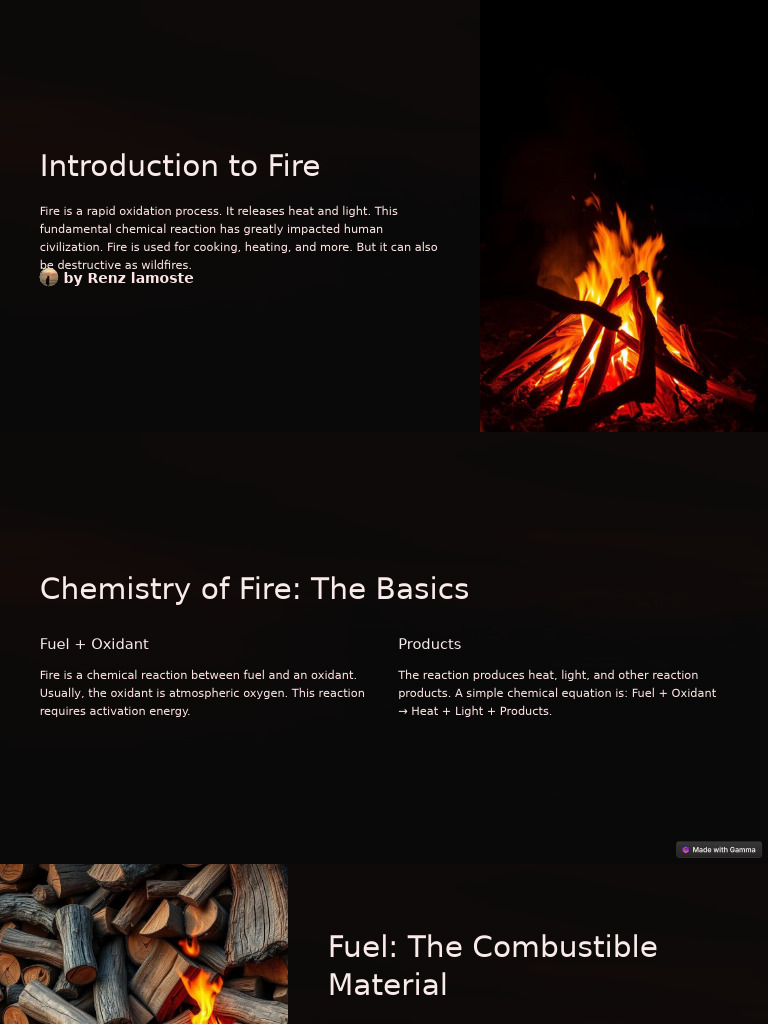 Introduction To Fire | PDF | Fires | Combustion