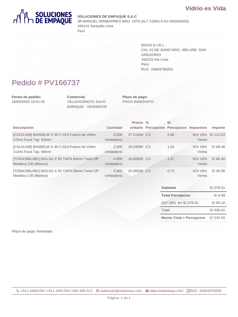 Order - PV166737 | PDF