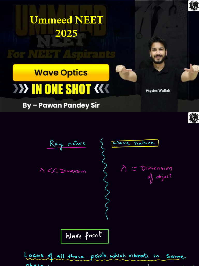Wave Optics (One Shot) - Class Notes - Ummeed NEET 2025 | PDF