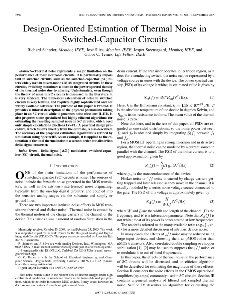 Eetop - CN - Design-Oriented Estimation of Thermal Noise in Switched ...