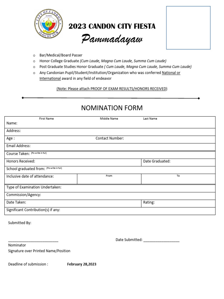 Nomination Form | PDF