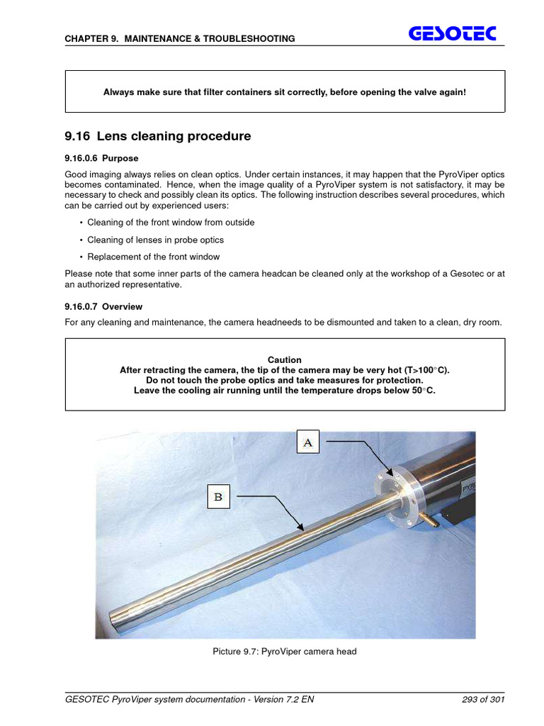 PyroViper Maintenance Guide | PDF | Camera | Optics