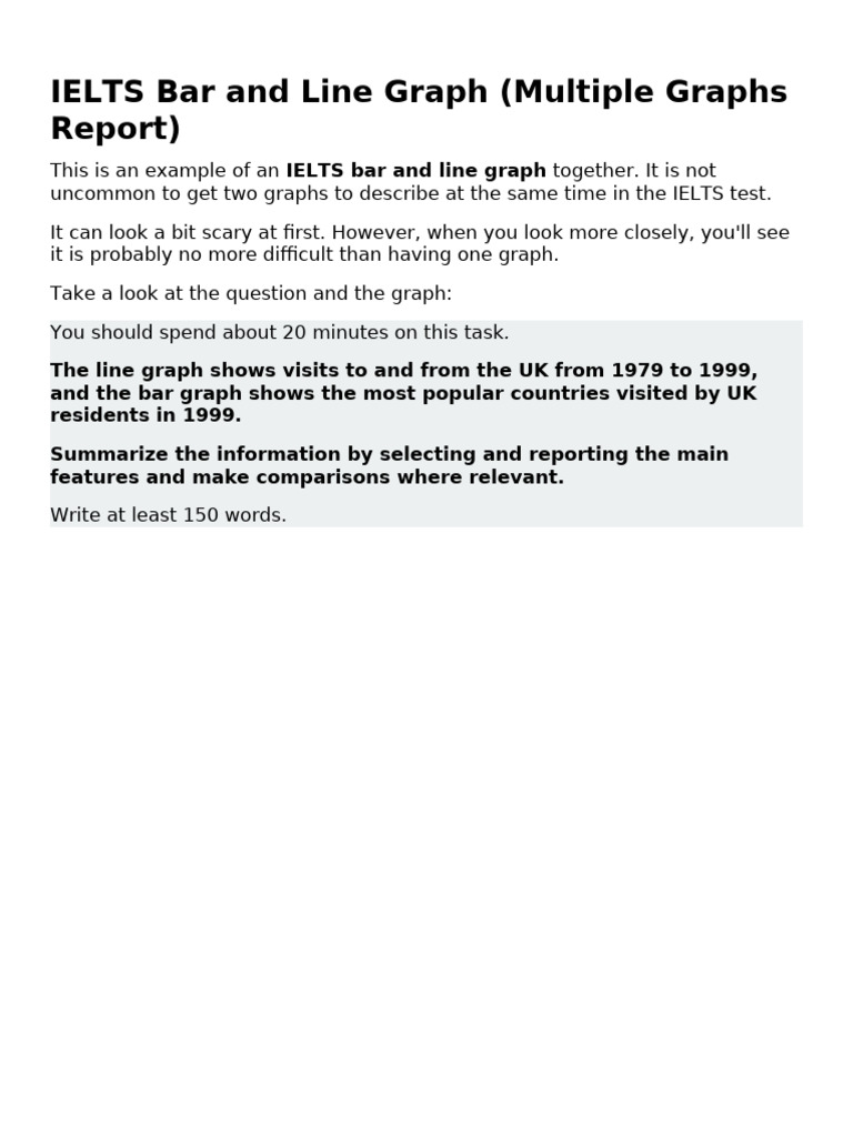 Academic Writing Task 1 (Lesson 4 - IELTS Bar and Line Graph) | PDF ...