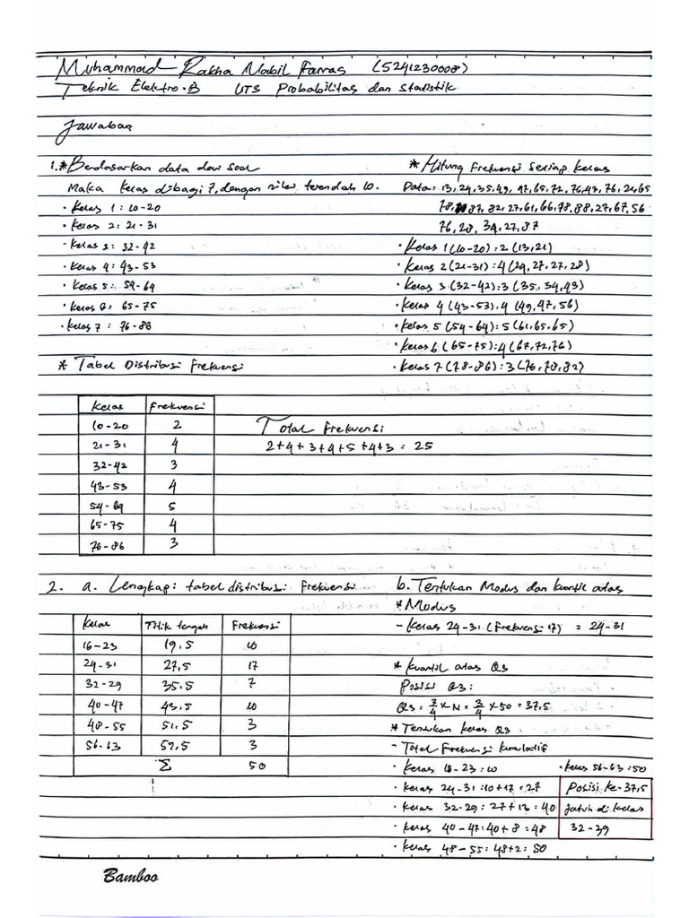 UTS Probabilitas M.rakha Nabil Farras | PDF