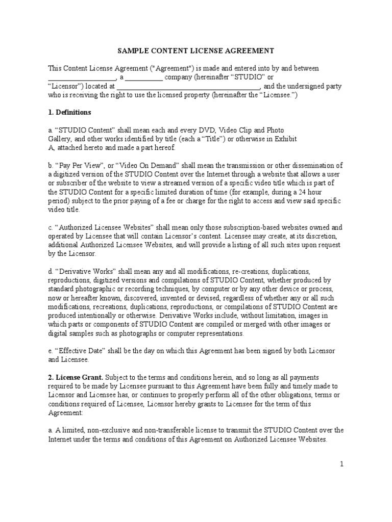 Sample Licence Agreement | PDF | Indemnity | License