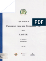Communal Lnd and Communal Title in the Lao PDR