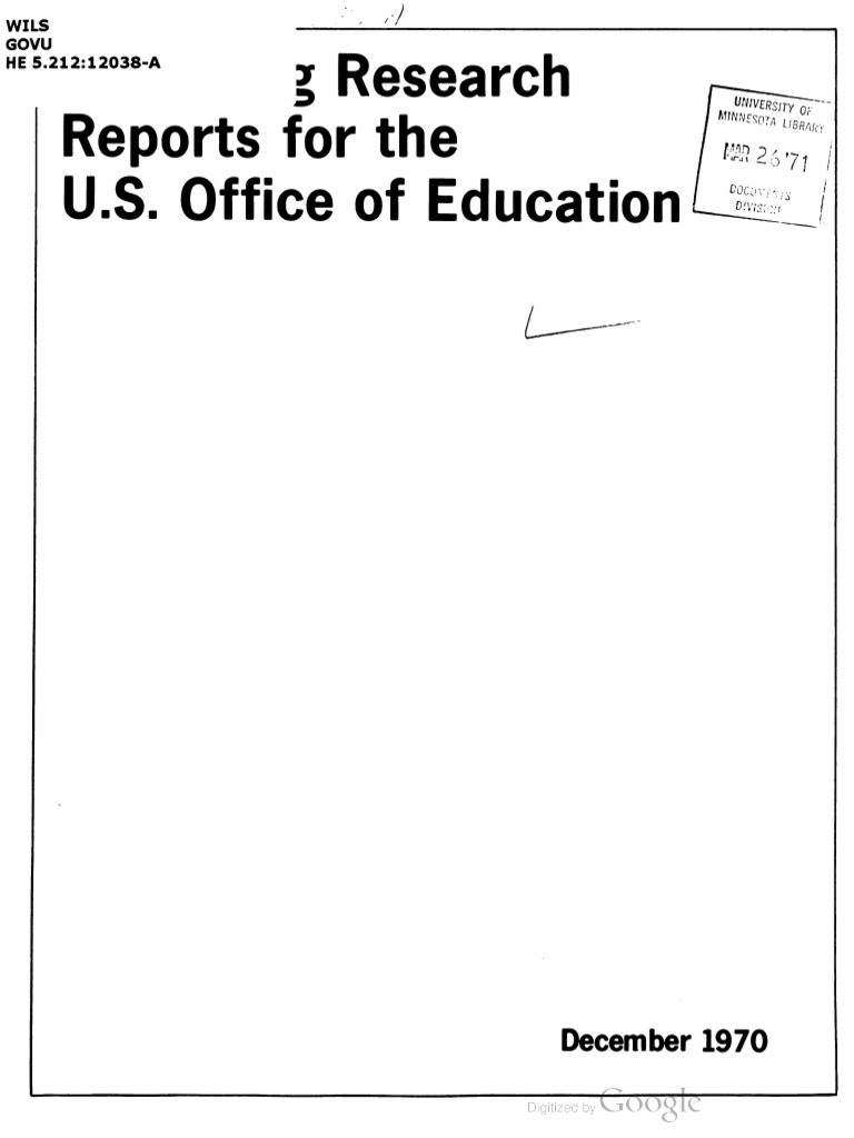 Preparing Research Reports For The U S O | PDF