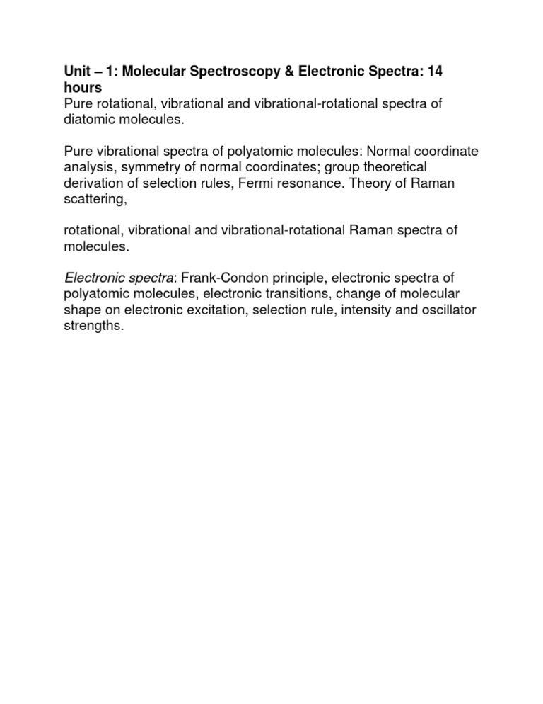 Electronic Spectra of Polyatomic Molecules | PDF