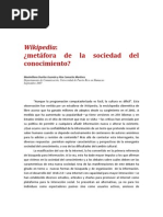 Download Wikipedia metafora de la sociedad del conocimiento by kellyvic SN8529308 doc pdf