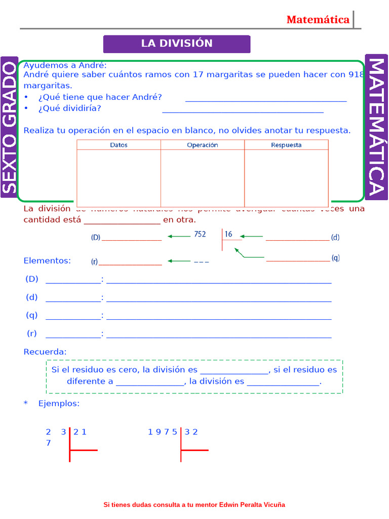 Ejercicios Prácticos de División | PDF | Aritmética | Matemática Elemental