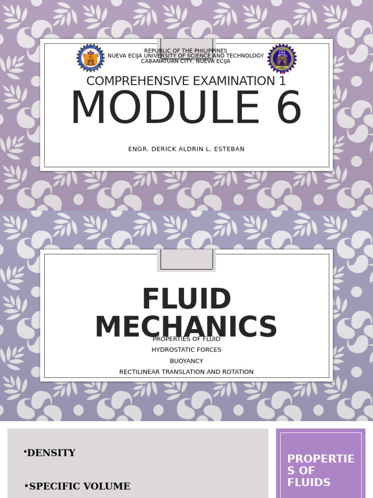 Fluid Mechanics Properties and Problems | PDF | Pressure | Buoyancy