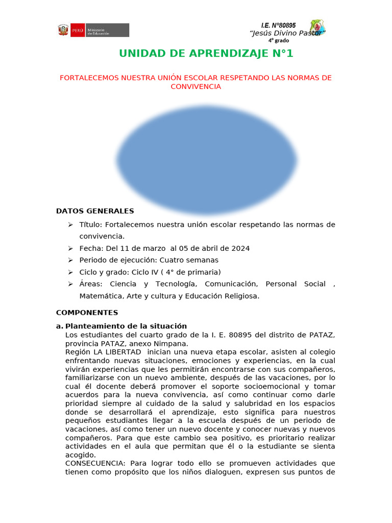Unidad - de - Aprendizaje - N°01 | PDF | Datos | Geometría
