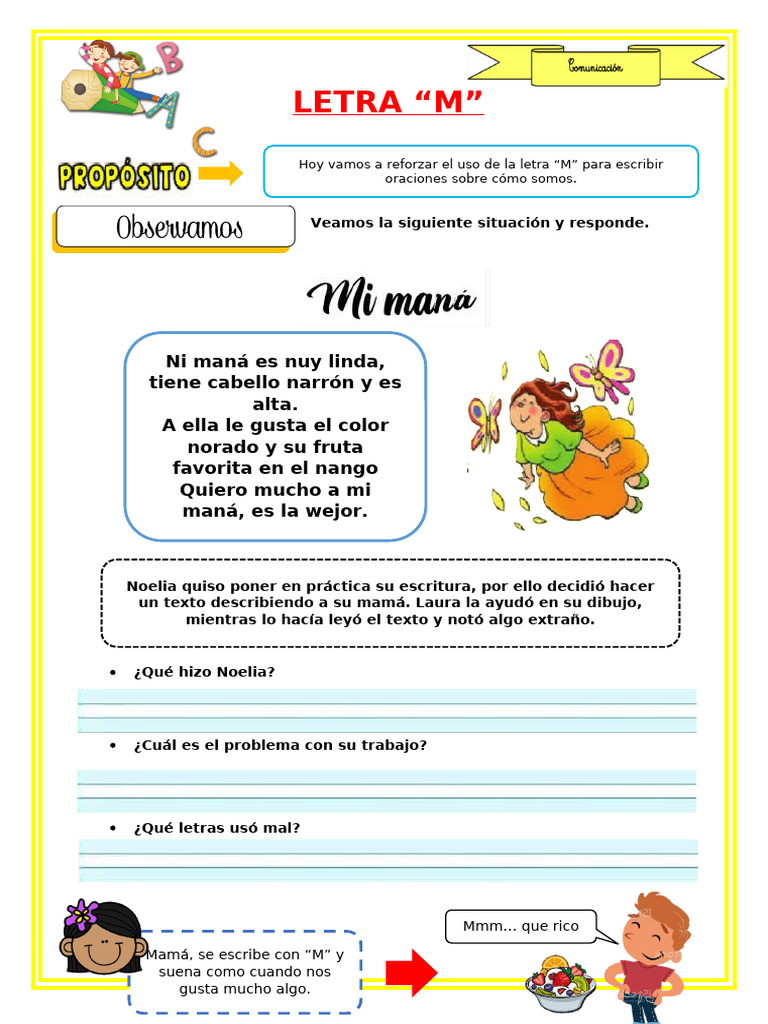 2 Ficha Letra M | PDF