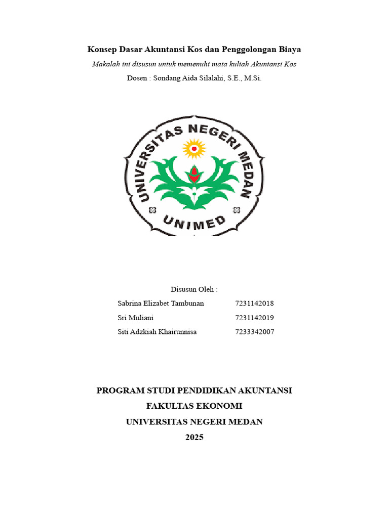 Konsep Akuntansi Kos dan Biaya | PDF