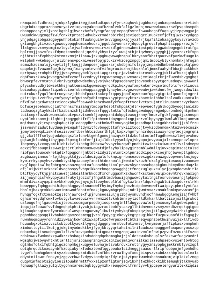 Random Character String Document | PDF