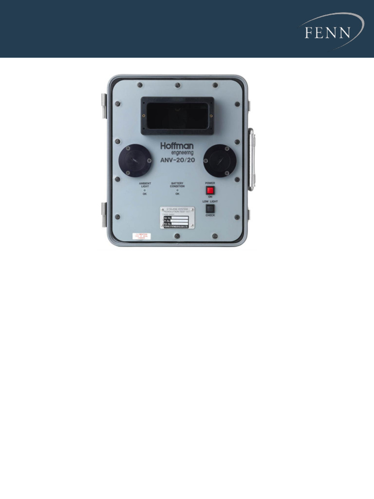 ANV-20/20 NVG Test Set Overview | PDF