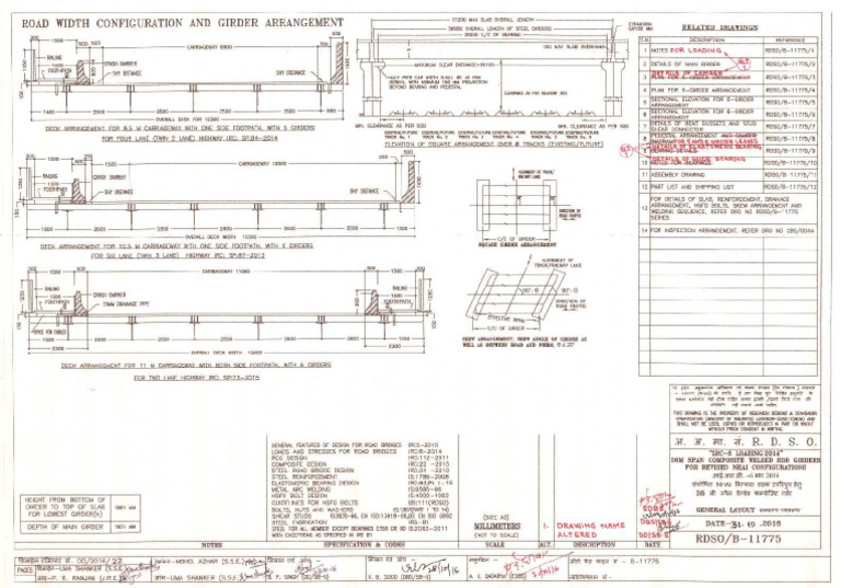 RDSO-B-11775 Genaral Layout | PDF