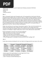 Word Practical Questions For Exercises-37524 PDF | PDF | Microsoft Word ... image.
