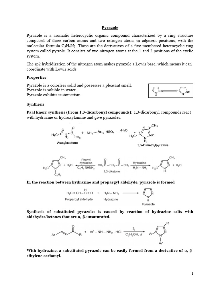 Unit 4 (Heterocyclic Comp 2) | PDF | Pyridine | Chemical Reactions