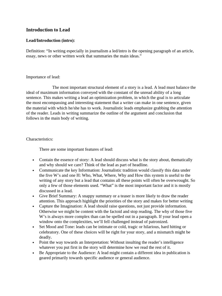 Lec 3 What is Lead and Its Types (3) | PDF | Human Communication ...