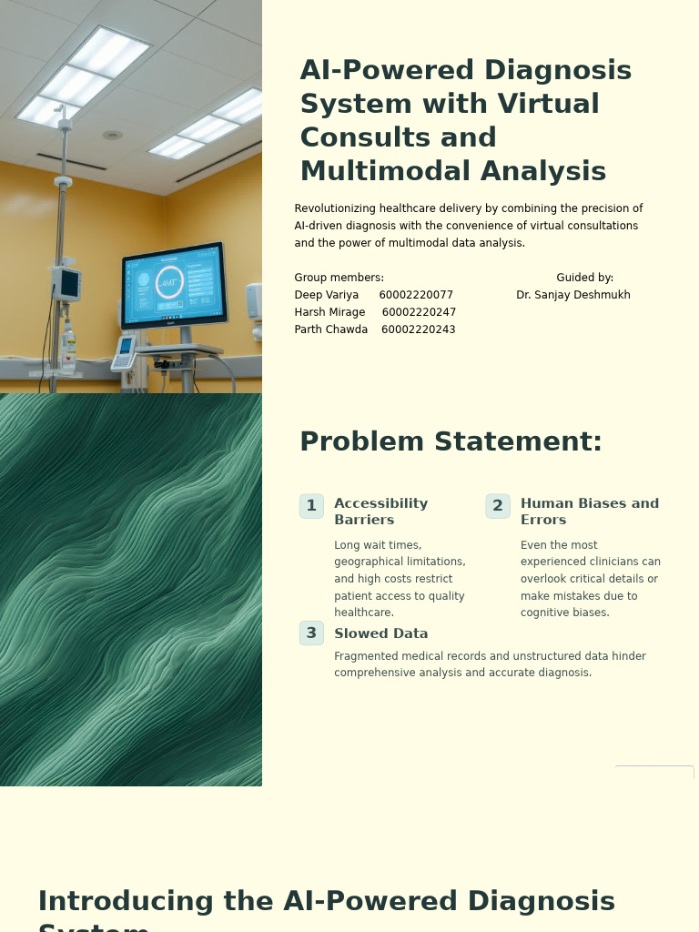 AI Diagnosis System with Virtual Consults | PDF | Medical Diagnosis ...