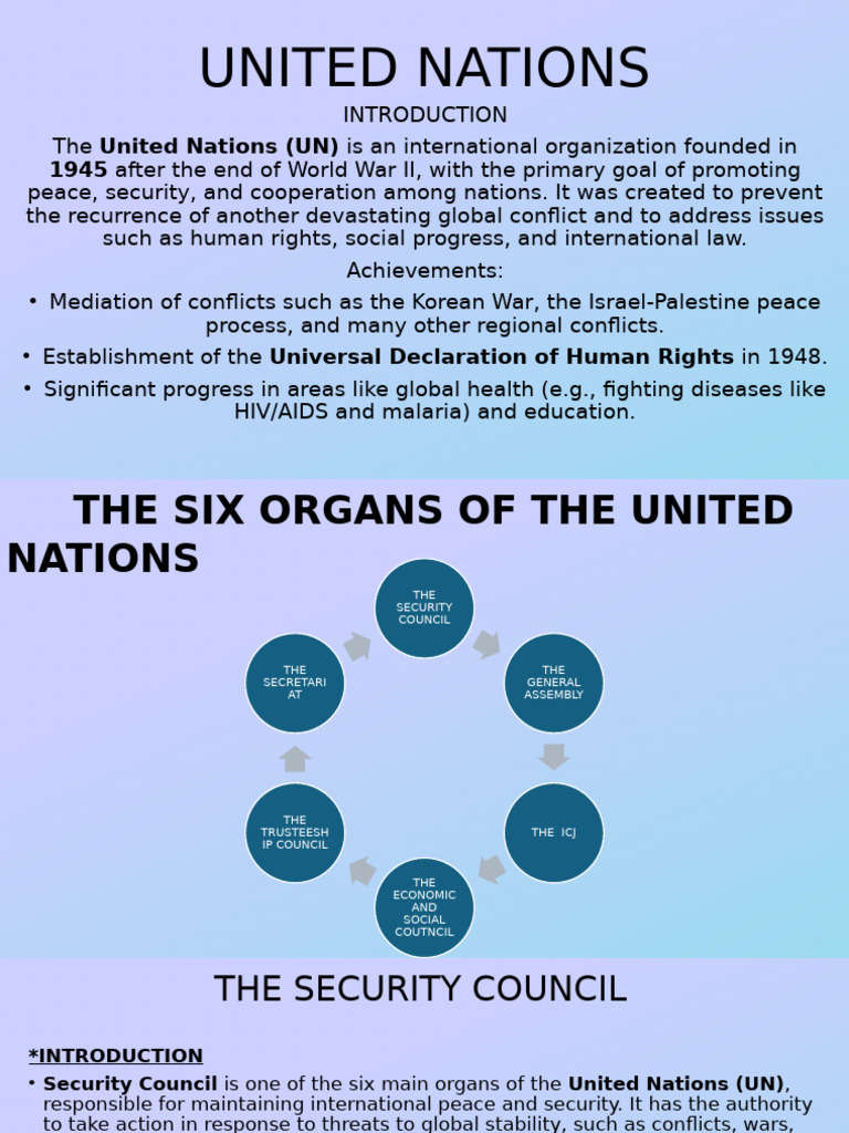 Overview of the United Nations Security Council | PDF