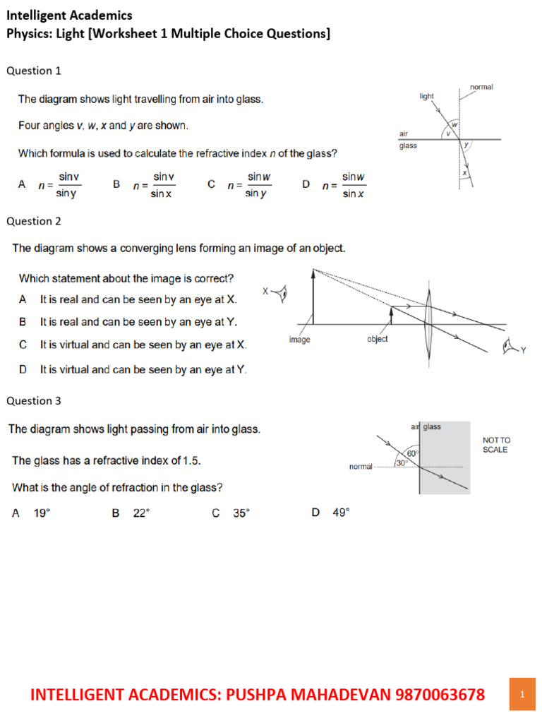 Light - Paper 1 | PDF