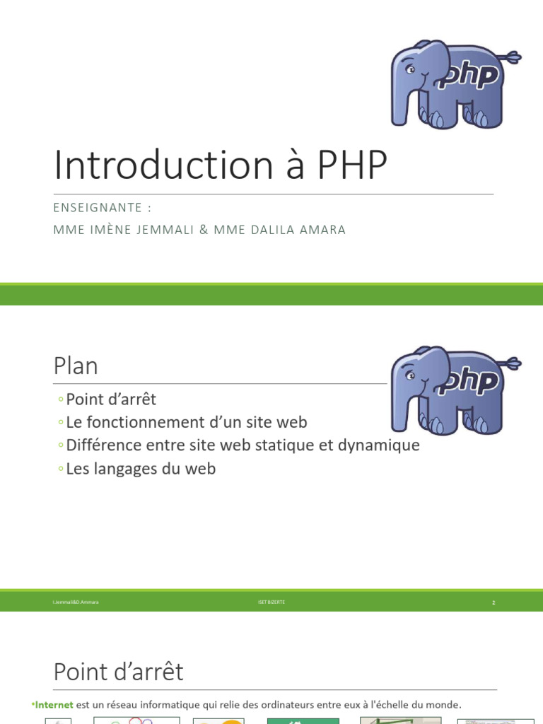 Introduction à PHP et aux sites web | PDF | Internet | Internet et Web