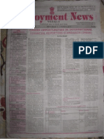 Employment News - Rojgar Samachar - रोजगार समाचार New Delhi Edition 3 - 9 March 2012 Vol. XXXVI No. 49