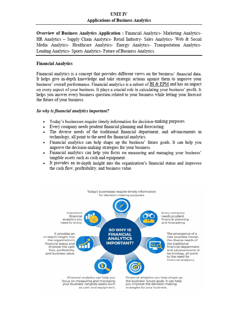 Business Analytics Applications Overview | PDF | Analytics | Search ...