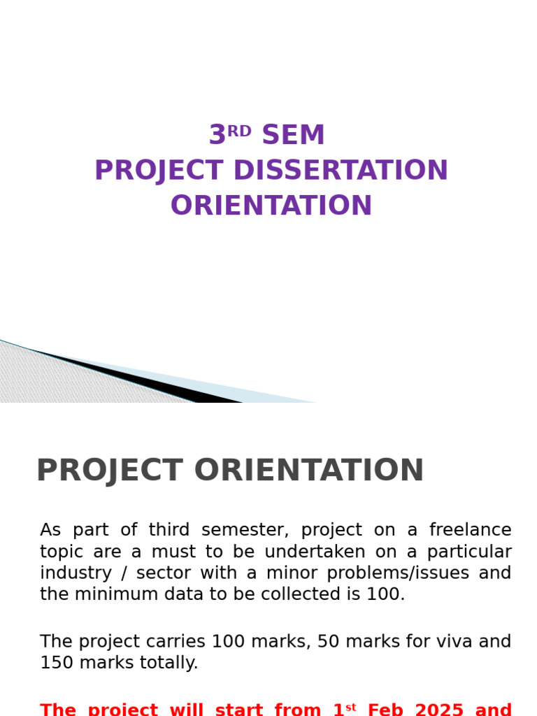 3rd Semester Project Dissertation Guide | PDF | Methodology | Science