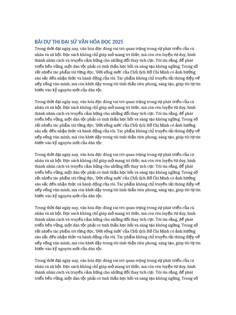 Bai Dai Su Van Hoa Doc 15 Trang | PDF