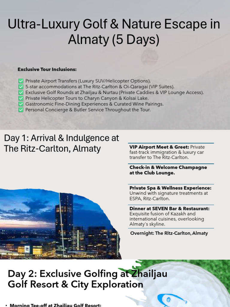 Image result for Ultra-Luxury Golf & Nature Escape in Almaty | PDF