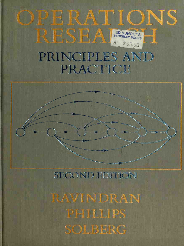 Operations Research Principles & Practice - Ravindran, Phillips ...