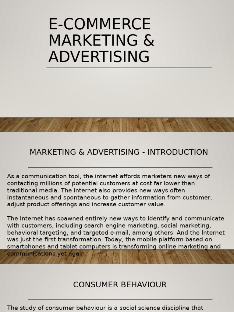3 - E-Commerce Marketing & Advertising | PDF | Online Advertising ...