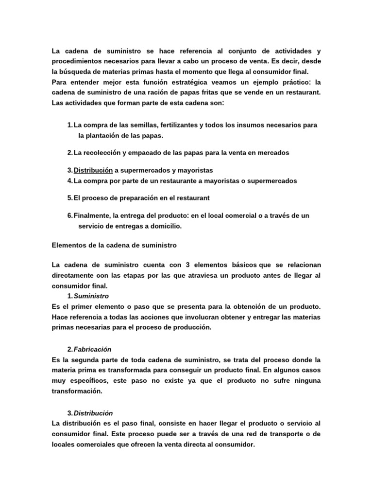 Suministro | PDF | Cadena de suministro | Calidad (comercial)