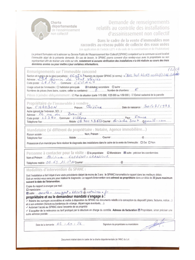 Questionnaire Spanc | PDF