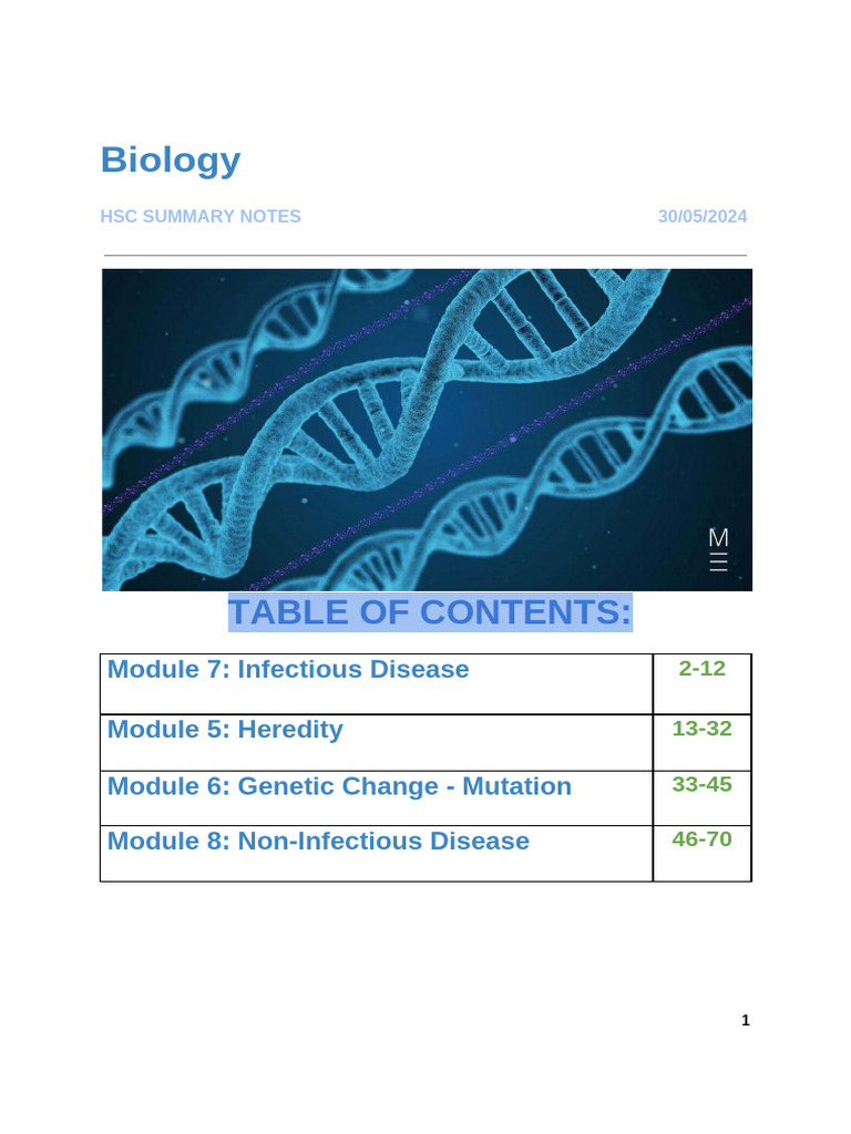 Biology Syllabus Summary Notes 67bd2fcfc197a | PDF | Meiosis ...