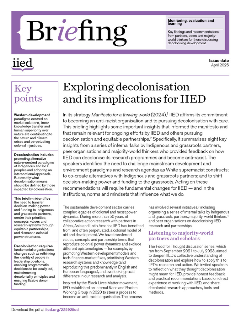 Decolonising Development: Key Insights | PDF | Colonialism | Decolonization