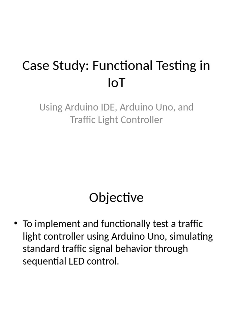 IoT Traffic Light Controller Case Study | PDF