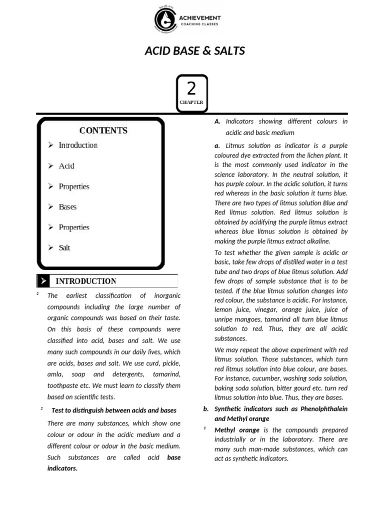 Understanding Acids, Bases, and Salts | PDF | Acid | Hydroxide