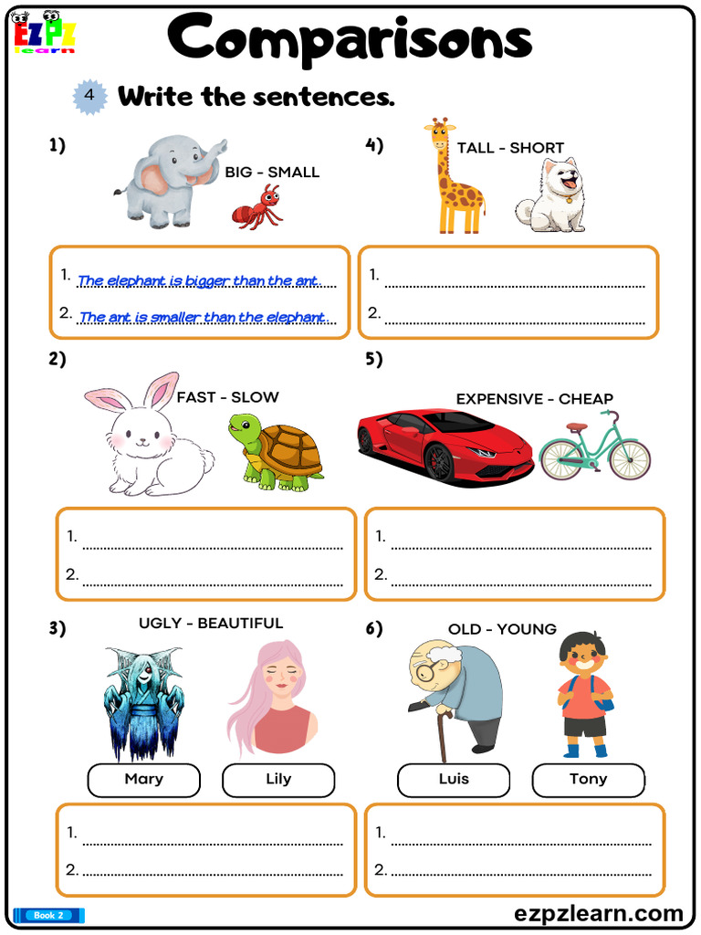 Sentences Using Comparisons | PDF