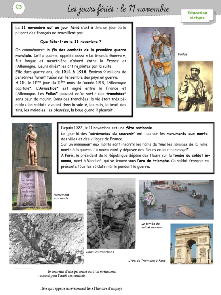 Commémoration du 11 novembre en France | PDF