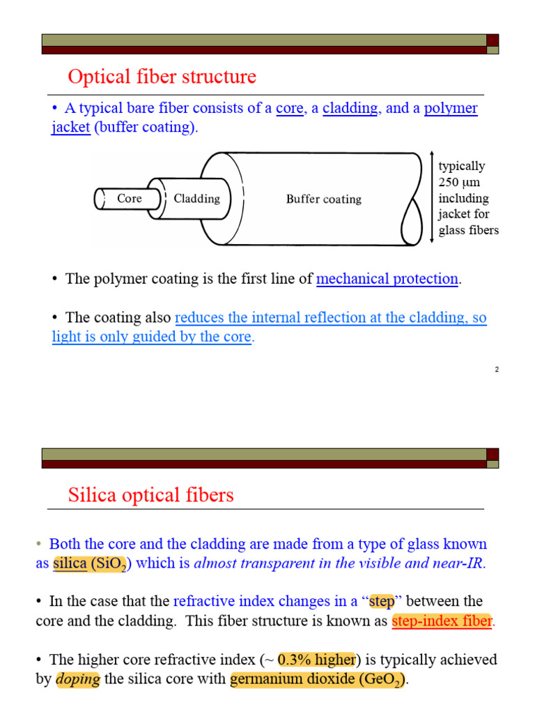 Understanding Silica Optical Fiber Structure | PDF | Optical Fiber ...
