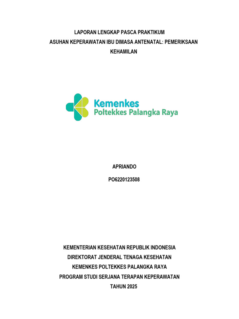 7c_apriando Laporan Lengkap Pasca Praktikum Pemeriksaan Kehamilan | PDF