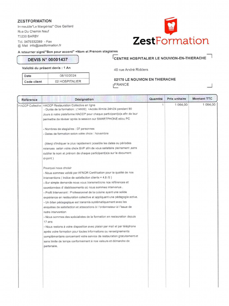 Zest Formation | PDF