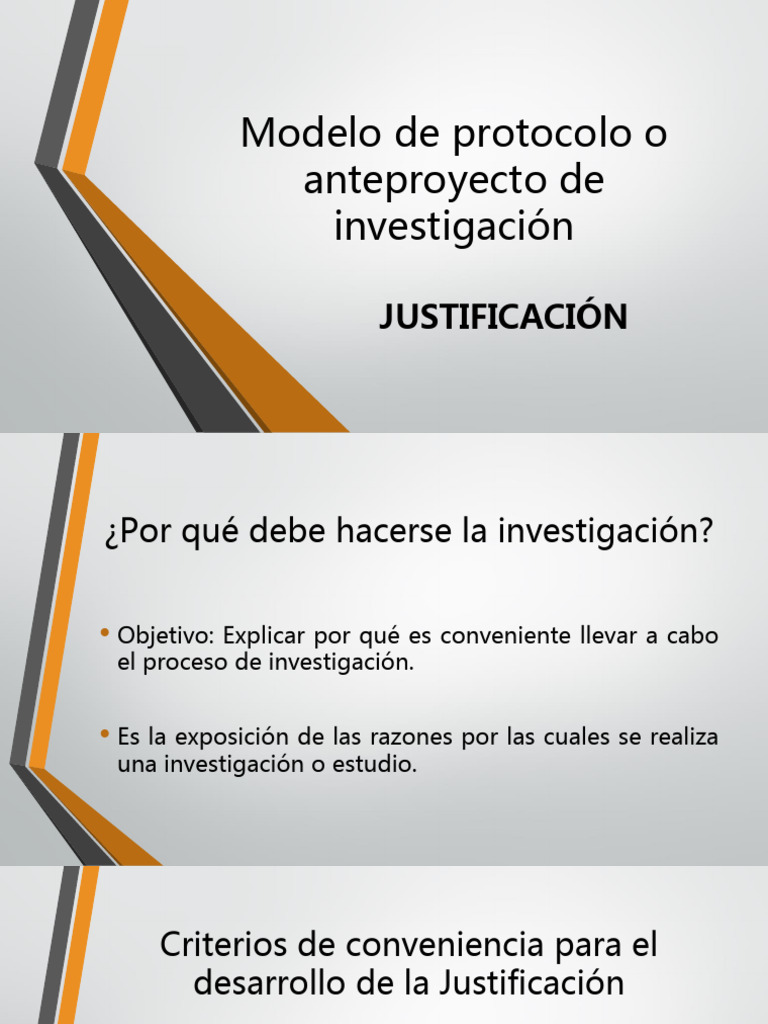 Protocolo de Justificación de Investigación | PDF