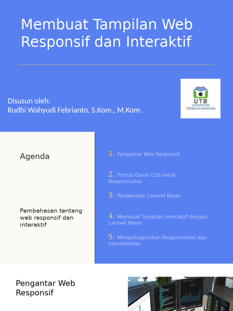 Web Responsif dan Interaktif dengan Laravel | PDF