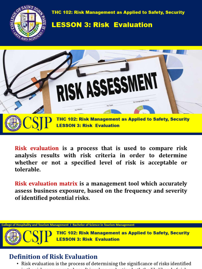 Risk Evaluation in Safety Management | PDF | Risk | Risk Management